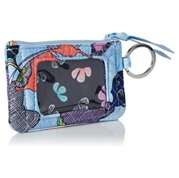 Vera Bradley Cotton Zip ID Case Wallet Butterfly By - Picture 2 of 5